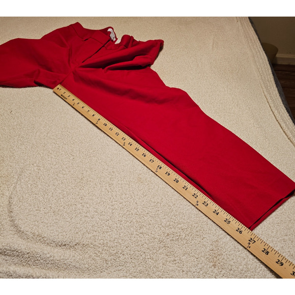 NWT Liz Claiborne Emma Ankle Women's Red Pants Stretch Mid-Rise Sz 16 - Picture 10 of 10